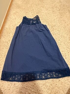 Xhilaration Navy Lace Yoke Dress